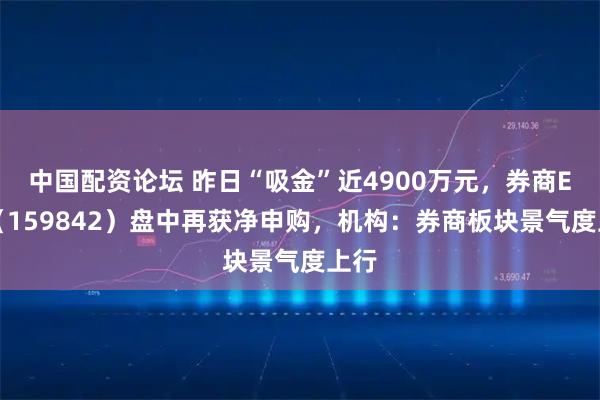 中国配资论坛 昨日“吸金”近4900万元，券商ETF（159842）盘中再获净申购，机构：券商板块景气度上行
